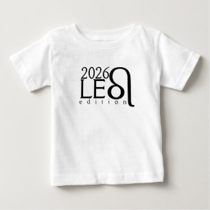 Para Bebê Camiseta 2026 edição Leo com símbolo Baby