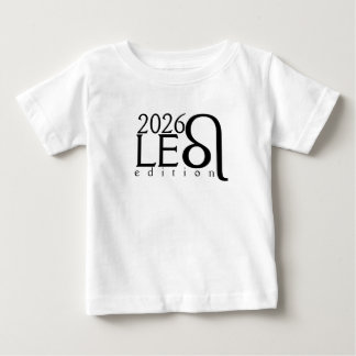 Para Bebê Camiseta 2026 edição Leo com símbolo Baby