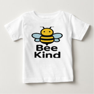 Para Bebê Camiseta Abelha Fofo Bee Kind Gráfico de Citação