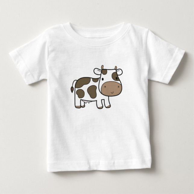 Para Bebê Camiseta Amante de Vaca e Cachorro (Frente)