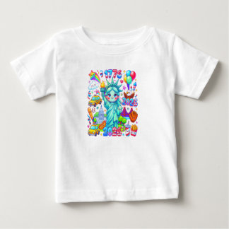 Para Bebê Camiseta America 250 Kids – Fofo Patriótico EUA 17
