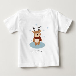 Para Bebê Camiseta Auxiliar de papais noeis