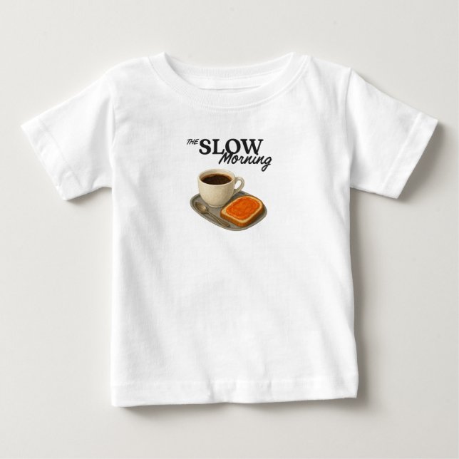 Para Bebê Camiseta Baby a Manhã Devagar (Frente)