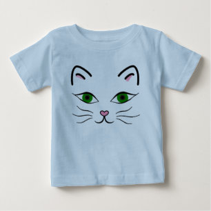 Para Bebê Camiseta Baby Jersey - Face Gatinho