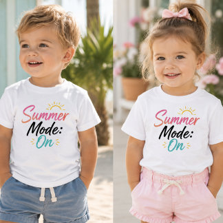 Para Bebê Camiseta Baby Verão Ativado
