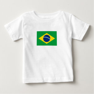 Para Bebê Camiseta bebé Bandeira Patriótica do Brasil