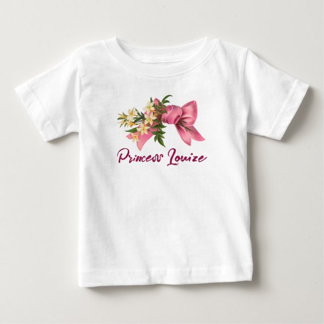 Para Bebê camiseta bebé buquê de flores brancas (Frente)