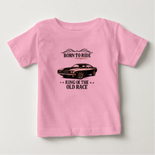 Para Bebê Camiseta Bebe Carro Musculoso Clássico