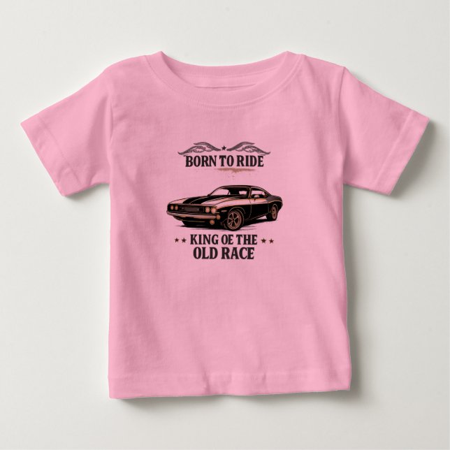 Para Bebê Camiseta Bebe Carro Musculoso Clássico (Frente)