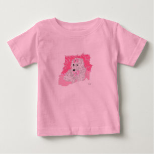 Para Bebê Camiseta Bebês Meninas Poodle