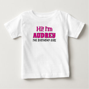 Para Bebê Camiseta Birthday Girl, camiseta de aniversário co