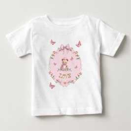 Para Bebê Camiseta Blooms & Butterflies
