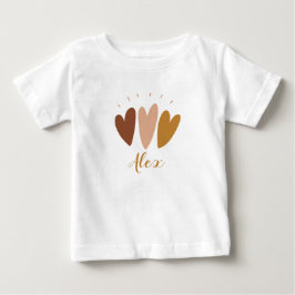 Para Bebê Camiseta boho charmosa com iniciais em formato de 