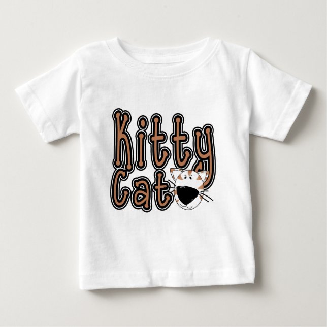 Para Bebê Camiseta bonito e presentes do gato do gatinho (Frente)