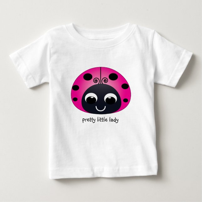 Para Bebê Camiseta bonito Lady Ladybug (Frente)