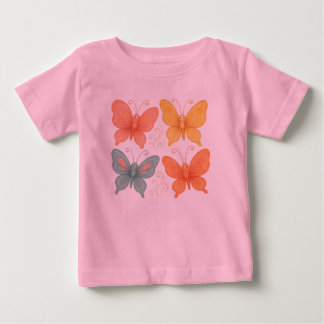 Para Bebê Camiseta Borboletas Caprichosas