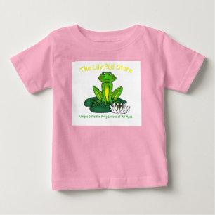 Para Bebê Camiseta Branca com Sapo Infantil em Folha de Nenú