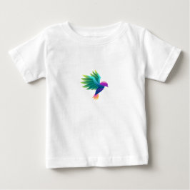 Para Bebê Camiseta branca com um gráfico colorido