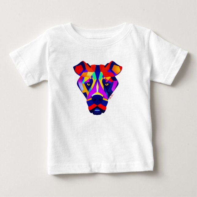 Para Bebê Camiseta branca de bebé do cão de Alexander (Frente)