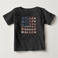Camiseta branca de wallen gira americana Flag Red 
