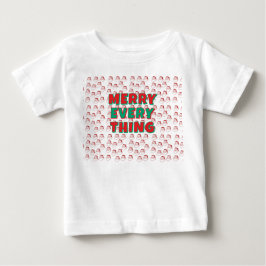 Para Bebê Camiseta branca legal com Papai Noel