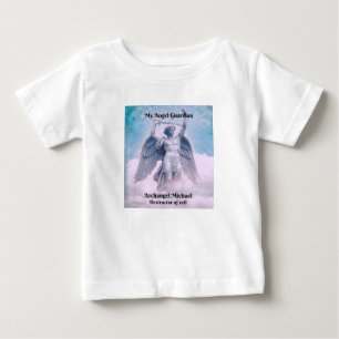 Para Bebê Camiseta Branca Michael Arcanel de Bebês