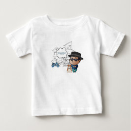 Para Bebê Camiseta Buddy um menino e seu cachorro