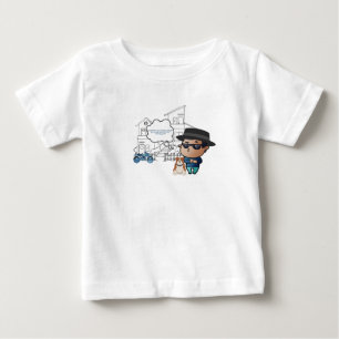 Para Bebê Camiseta Buddy um menino e seu cachorro
