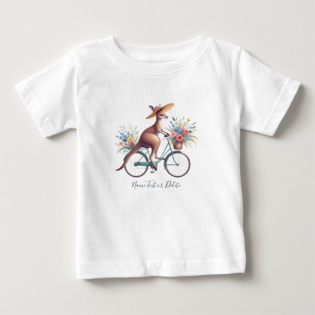 Para Bebê Camiseta Canguru Bicicleta Bicicleta (Frente)