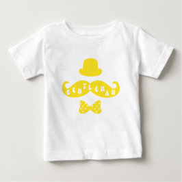 Para Bebê Camiseta Casual Baby Boy do bigode amarelo