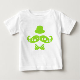 Para Bebê Camiseta Casual Baby Boy do bigode verde
