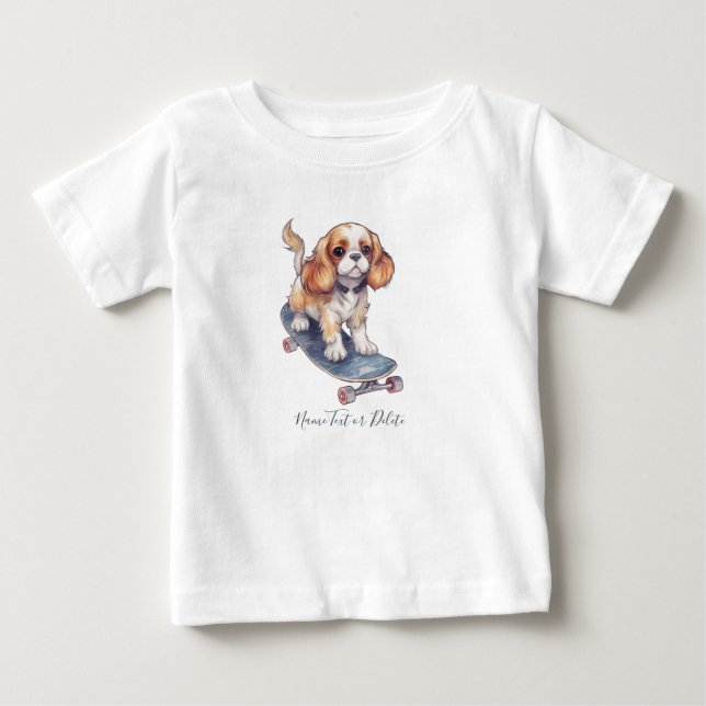 Para Bebê Camiseta Cavalier King Charles Spaniel (Frente)