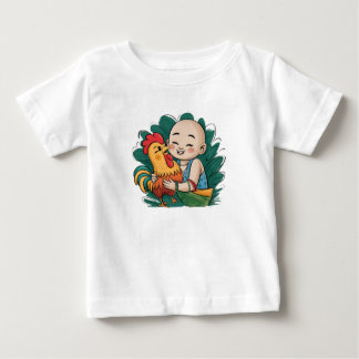 Para Bebê Camiseta | Chloe Baby Abraça o Galo