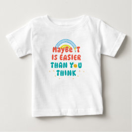 Para Bebê Camiseta Citação Retro Positiva