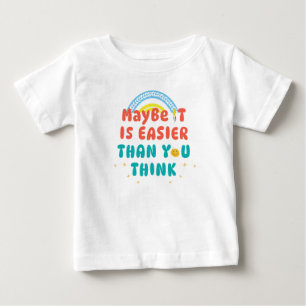 Para Bebê Camiseta Citação Retro Positiva