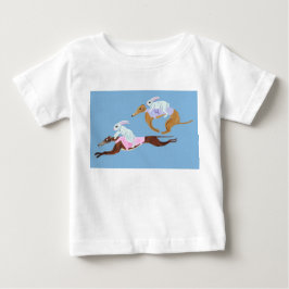 Para Bebê Camiseta Coelhinhos Montados em Galgos