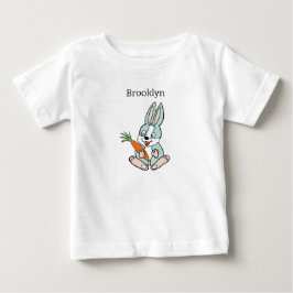 Para Bebê Camiseta "Coelho com cenoura