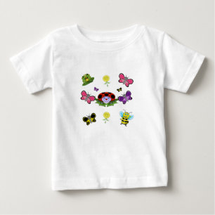 Para Bebê Camiseta Colorida Garden Baby