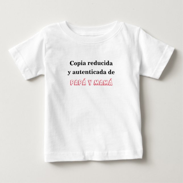 Para Bebê Camiseta Copia reducida  (Frente)