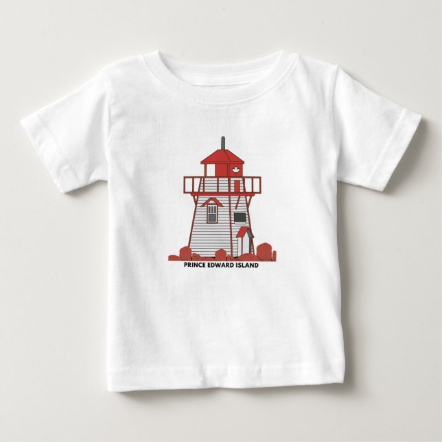 Para Bebê Camiseta Covehead Lighthouse PEI (Frente)