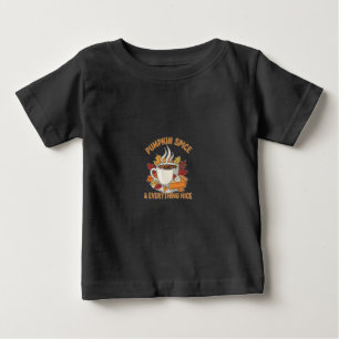 Para Bebê Camiseta Cozy Pumpkin Spice & Everything Nice - Au