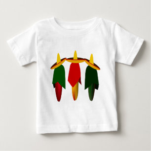 Para Bebê Camiseta Criança de 3 pimentões de Amigo