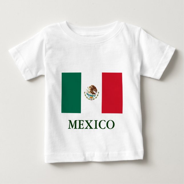 Para Bebê Camiseta Criança de Sinalizador do México (Frente)