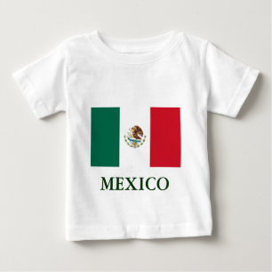 Para Bebê Camiseta Criança Flag do México