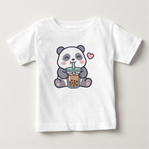 Para Bebê Camiseta Cute Panda Boba Baby