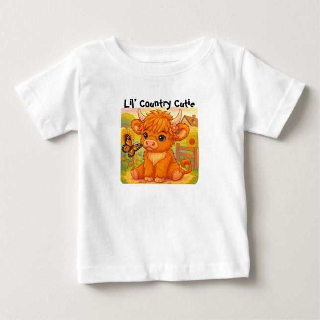 Para Bebê Camiseta Cutie do País (Frente)