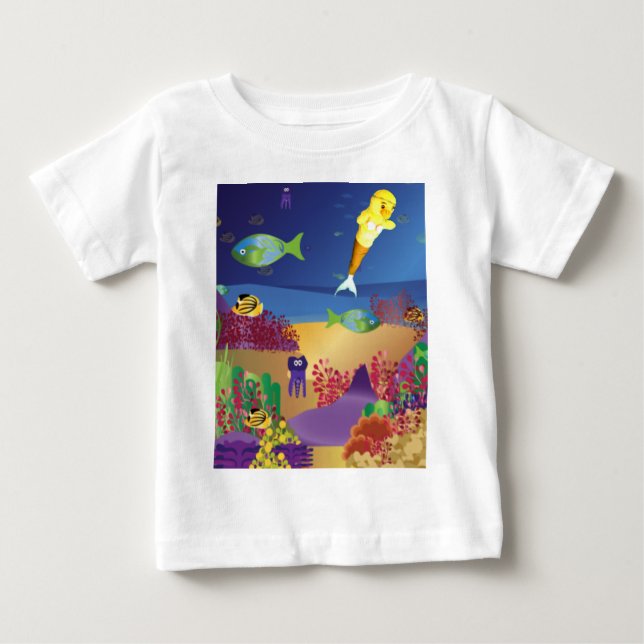 Para Bebê Camiseta da Danni a Sereia (Frente)