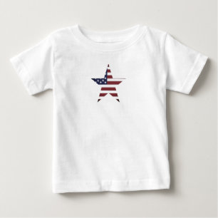 Para Bebê Camiseta da estrela patriótica americana