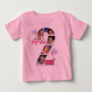 Para Bebê Camiseta da idade e do número da foto