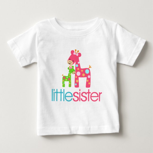 Para Bebê Camiseta da Irmã Funky Giraffe (Frente)